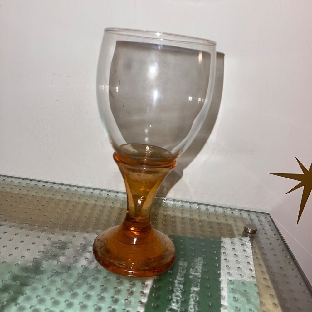 Fire Light Wine Glass Copper Goblet Hand Made Recycled Signed